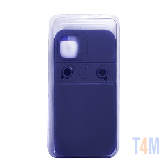 Funda de Silicona con Juego de Cristal de Cámara Separado para Apple iPhone 15 Azul